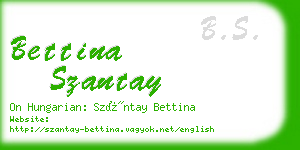 bettina szantay business card